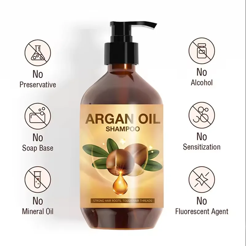 Organic Avocado Argan Oil Keratin Collagen Women Men Hair Care Products anti hair loss Moroccan Oil Shampoo