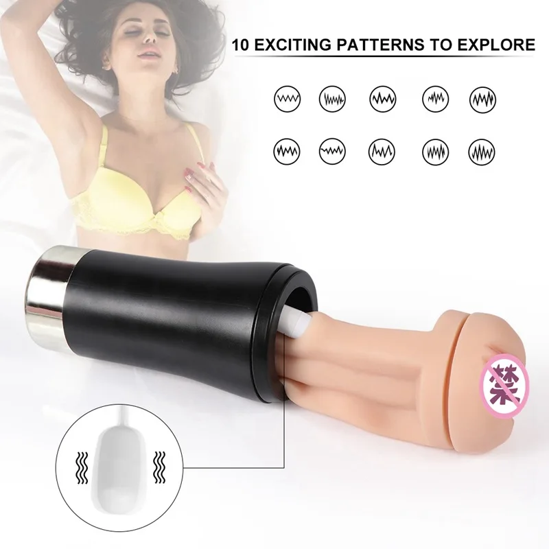 Sexual Orgasm Shaking And Sexy Voice Soft Silicone Realistic Male Masturbation Aircraft Cup sex toy for men