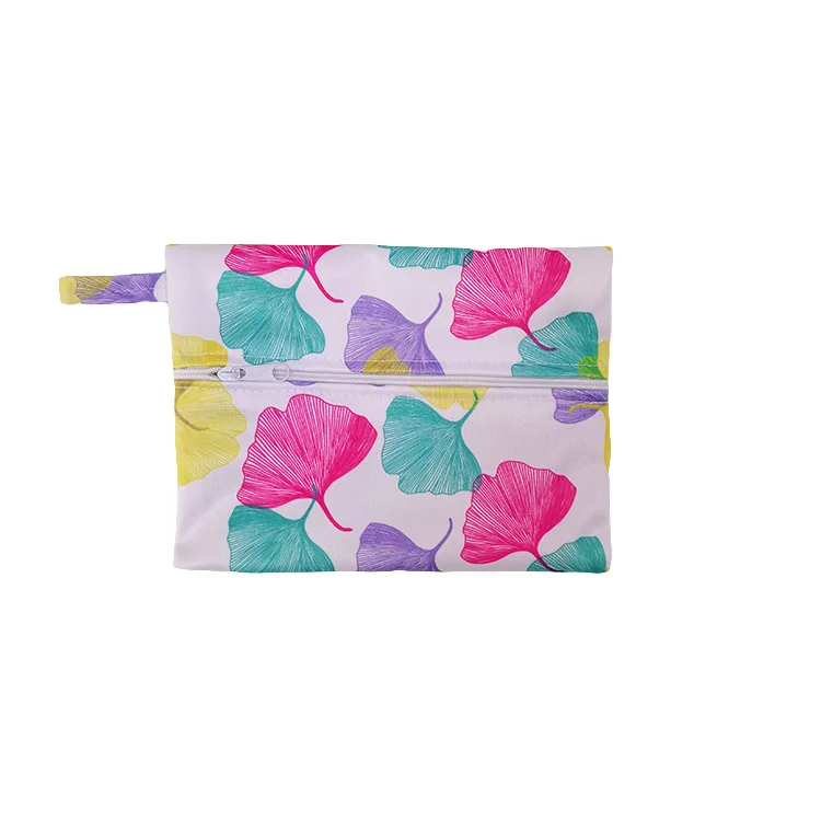 Waterproof Wet Bag Fashion Prints Wet Dry Diaper Bag Pocket Nappy Wetbags Reusable PUL Travel Wet Dry Bag