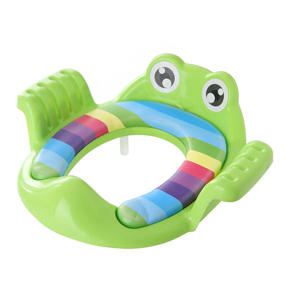 Пластиковое портативное детское сиденье для унитаза с подушкой из ПУ