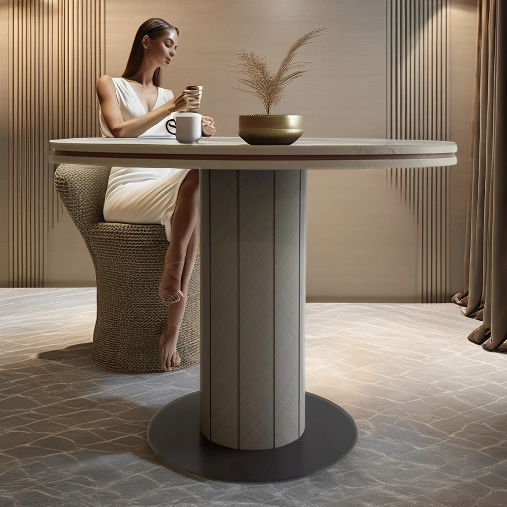 Custom-Made Modern MDF Wooden Table Multi-Functional Elegant Furniture for Hall Dining Hotels Villas Apartments