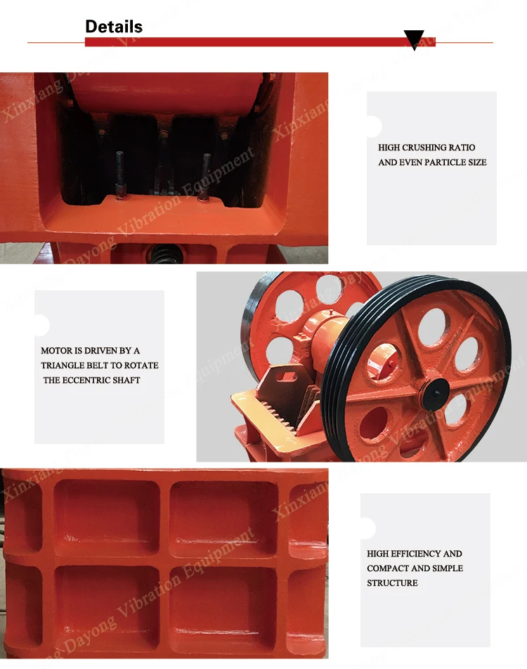 Small Scale Pex 250x750 Jaw Crusher 20t/h Pebble Granite Mountain Stone Crushing Machine
