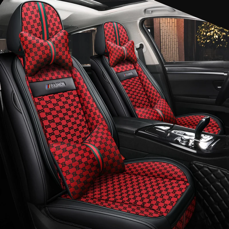High Quality Four Season Universal Funny Car Seat Cover PU Leather Auto Cover for Fashion Design