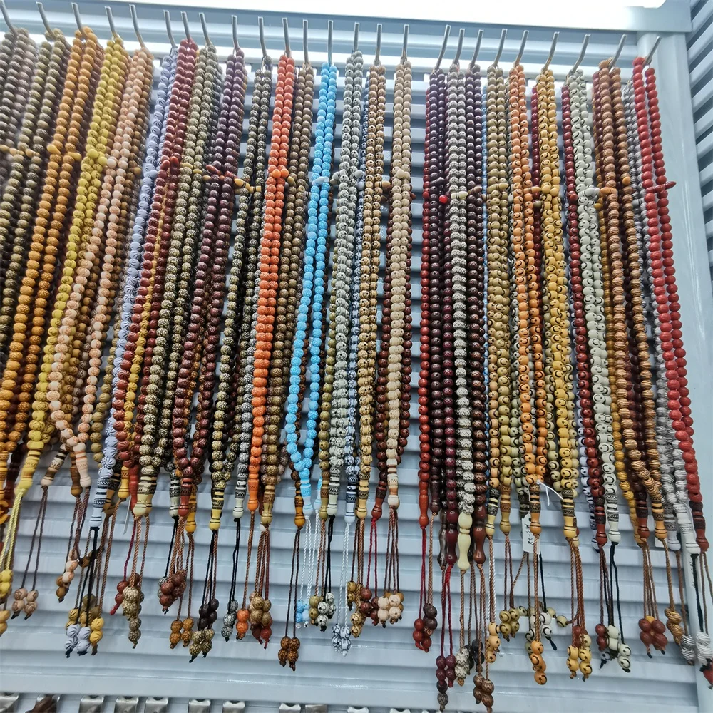 2022 muslim fashion style acrylic rosary beads big size misbaha 99 tasbih beads islamic eid gift tassel prayer beads