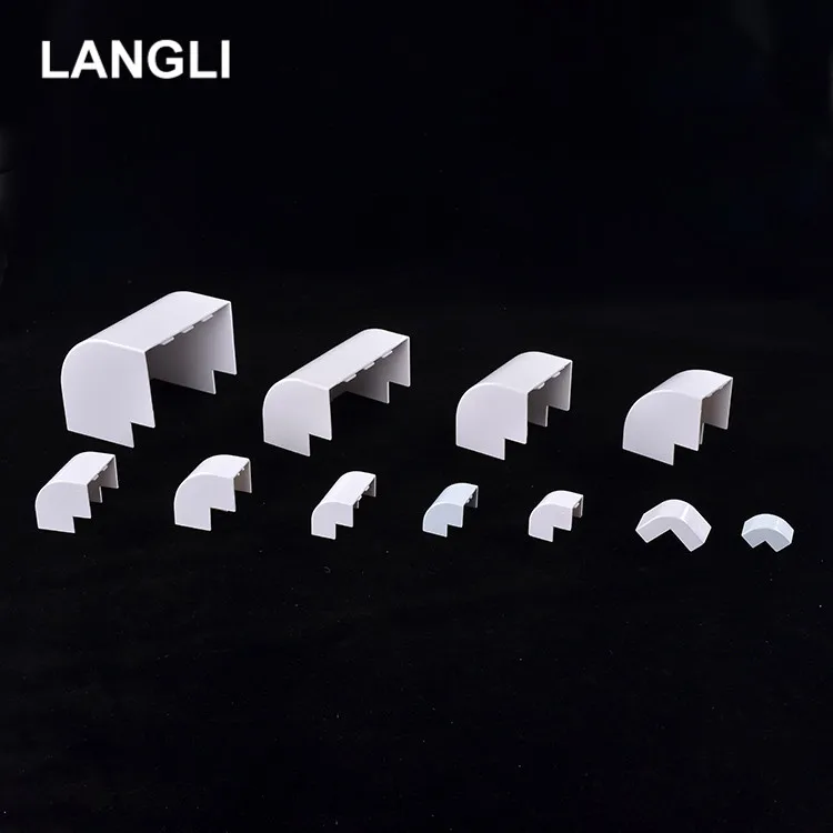 Durable Wire Ducts Fittings Of Flat Angle/Trunking Coupler/Pvc Electrical Trunking Fittings