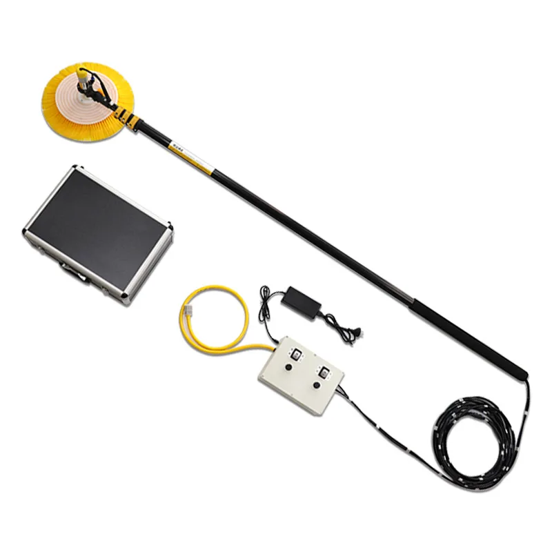 Vmaxpower Electric Double Head Solar Panel Electric Cleaning Brush Kits For Solar Power System Handle Cleaner For System Panel