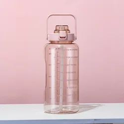 Amazon Top Selling Customized Large Capacity 2000 ML Plastic Water Bottles Sports Drinking Bottle with Straw