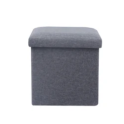Wholesale polyester household folding sitting seat stool storage box