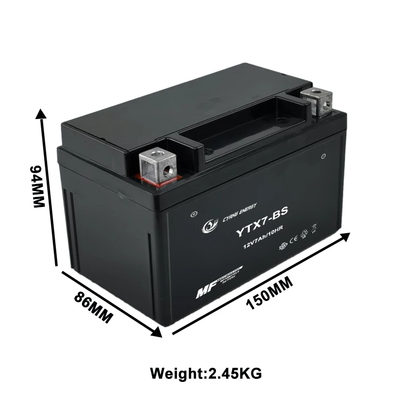 Высококачественный MF YTX7BS 12 в 7 Ач/10 ч OEM Быстрая доставка аккумуляторная батарея для электрического мотоцикла