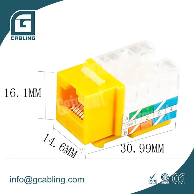 Gcabling сети RJ45 выход keystone оснастки в jack Cat6a cat6 cat5e 8P8C UTP