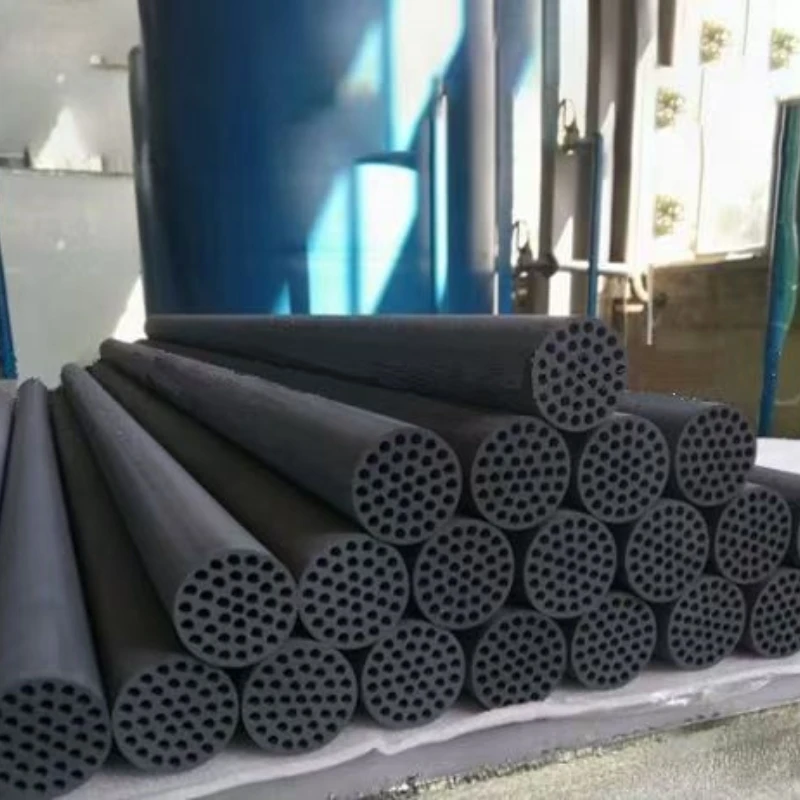 metal foundry OEM Customized refractory material industrial furnace sintered Silicon carbide ceramic tube