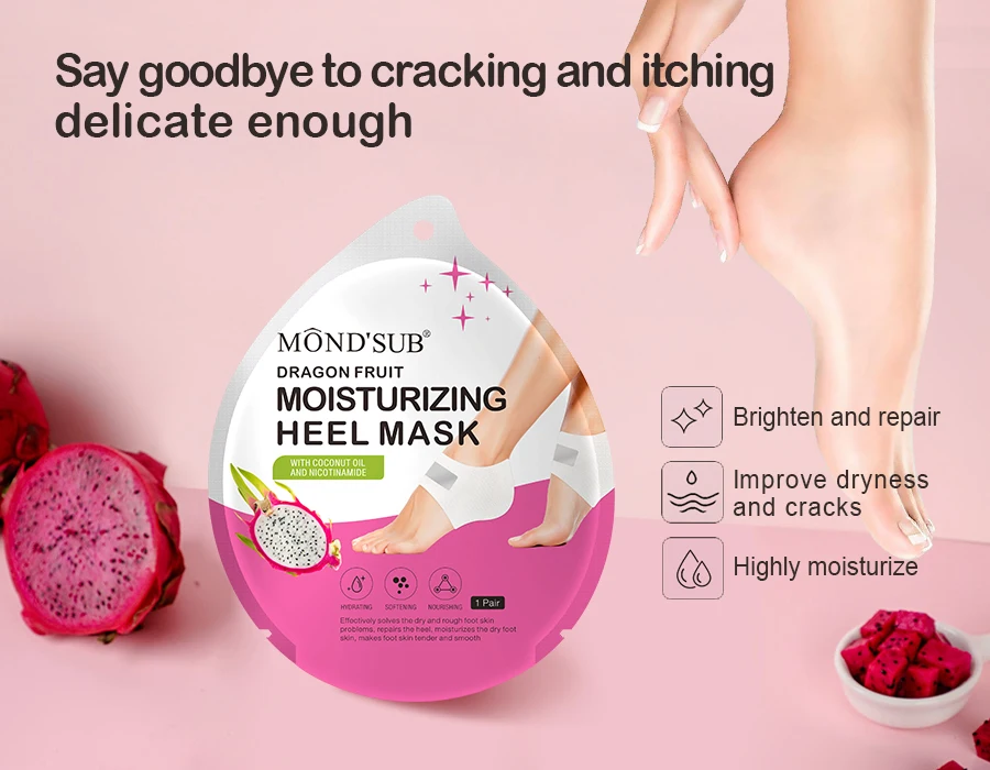 Private Label Pitaya Foot Exfoliating Remove Heel Calluses Nourishing Foot Care Moisturizing Feet Treatments Mask Manufacturer