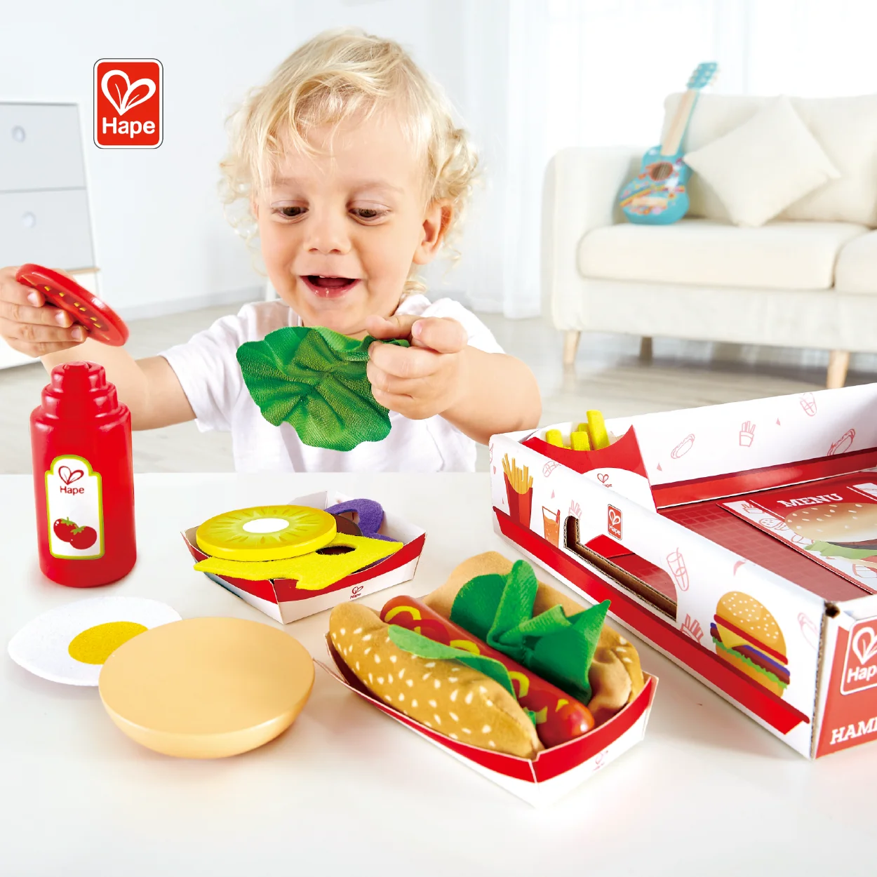 New Design Colorful Wooden Fast Food Toy Set for Kids