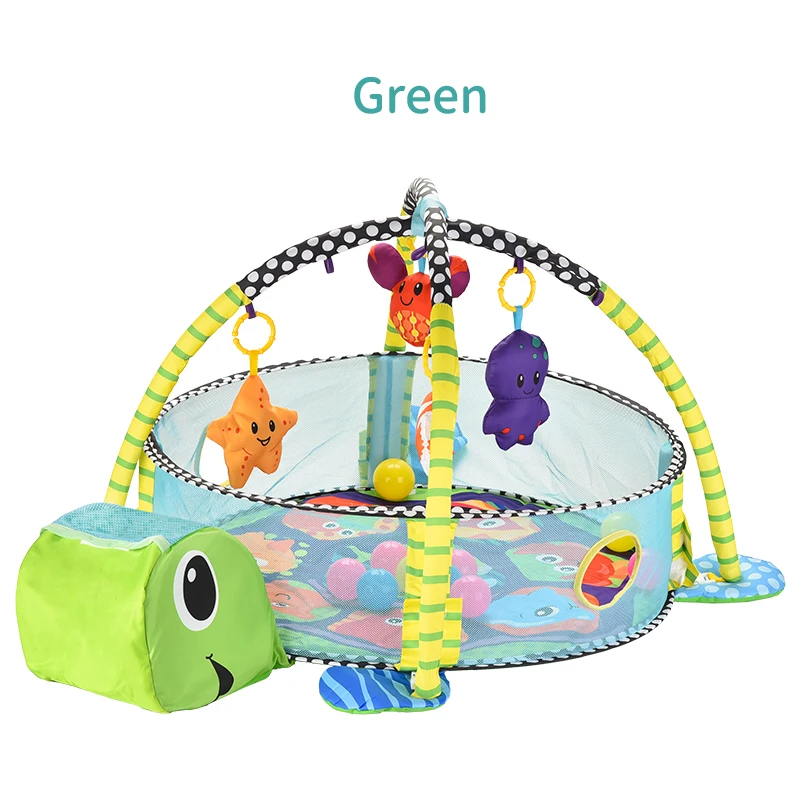 Infant Toddler Floor Turtle Toy Carpet Mat Baby Play Set Activity Gym Playmat With Ball Pit
