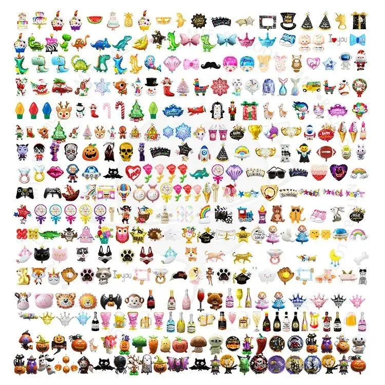 New Arrival Aluminum Film custom mylar balloons Globos Kids Toys Party Helium Balloon Cartoon Foil Balloons