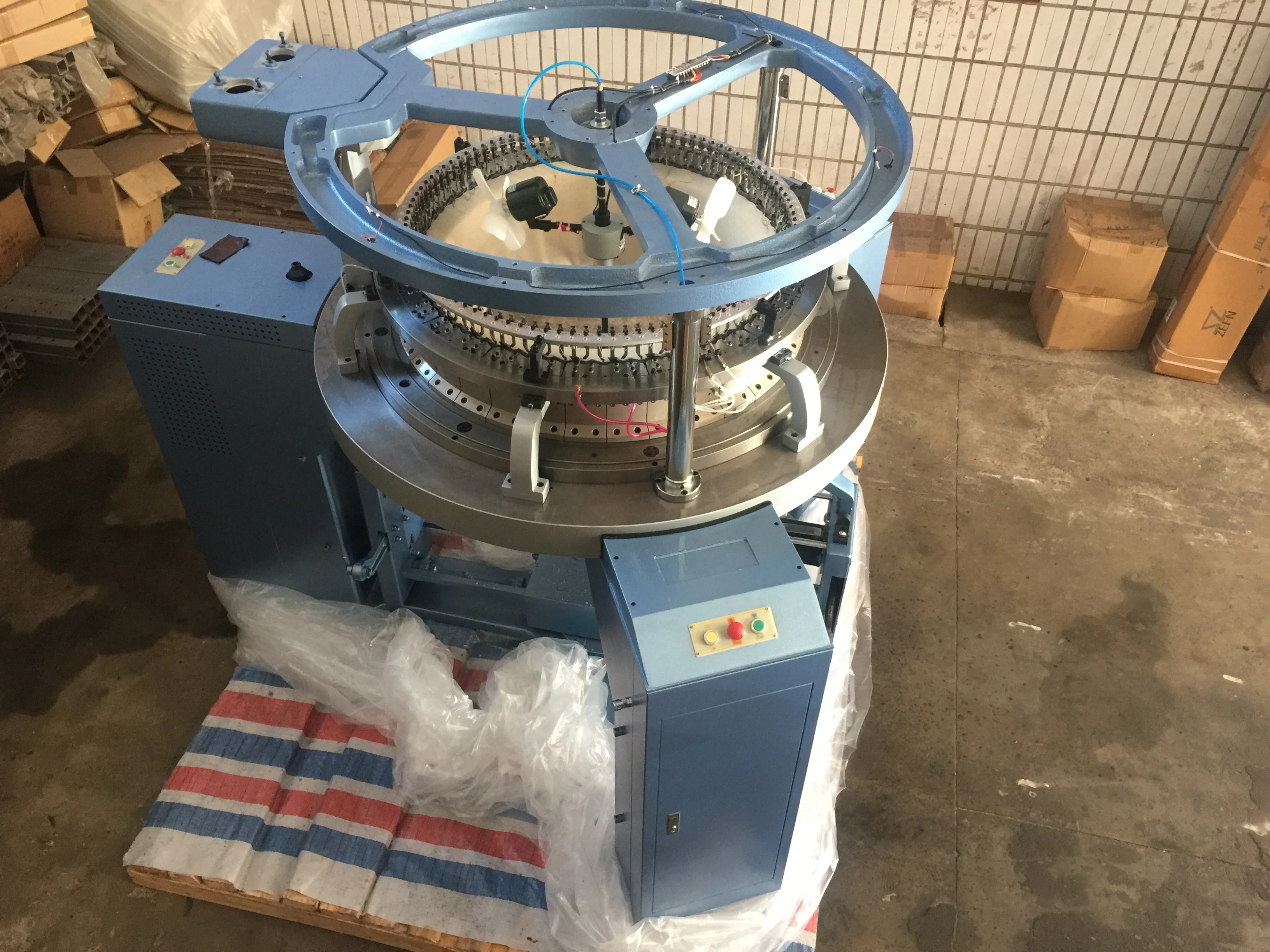 
Maquinaria De Crochet Polycotton Knitting Fleece Three Thread Fleece Circular Knitting Machine Price 