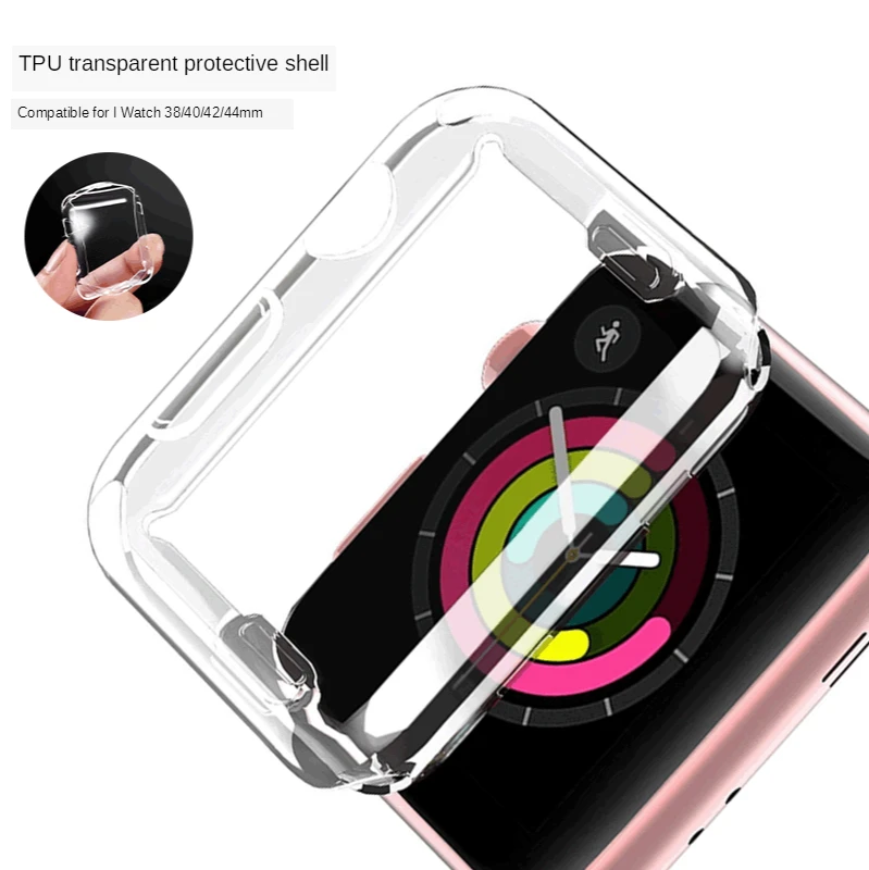  Прозрачный чехол для Apple Watch Series 3 2 1 38 мм 42 360 полностью мягкий прозрачный защитный из ТПУ iWatch 4/5 44