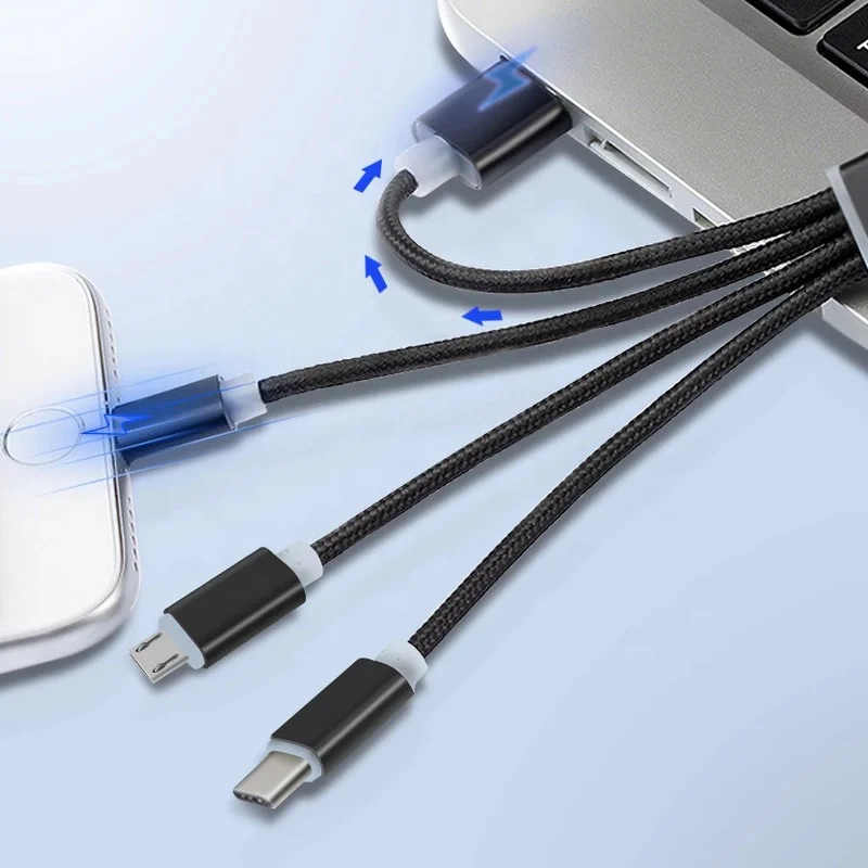 Hot Selling Promotional Business Gift Set 5V/2A Keychain Charger 3 in 1 Usb Cable for Men and Women Gift Items