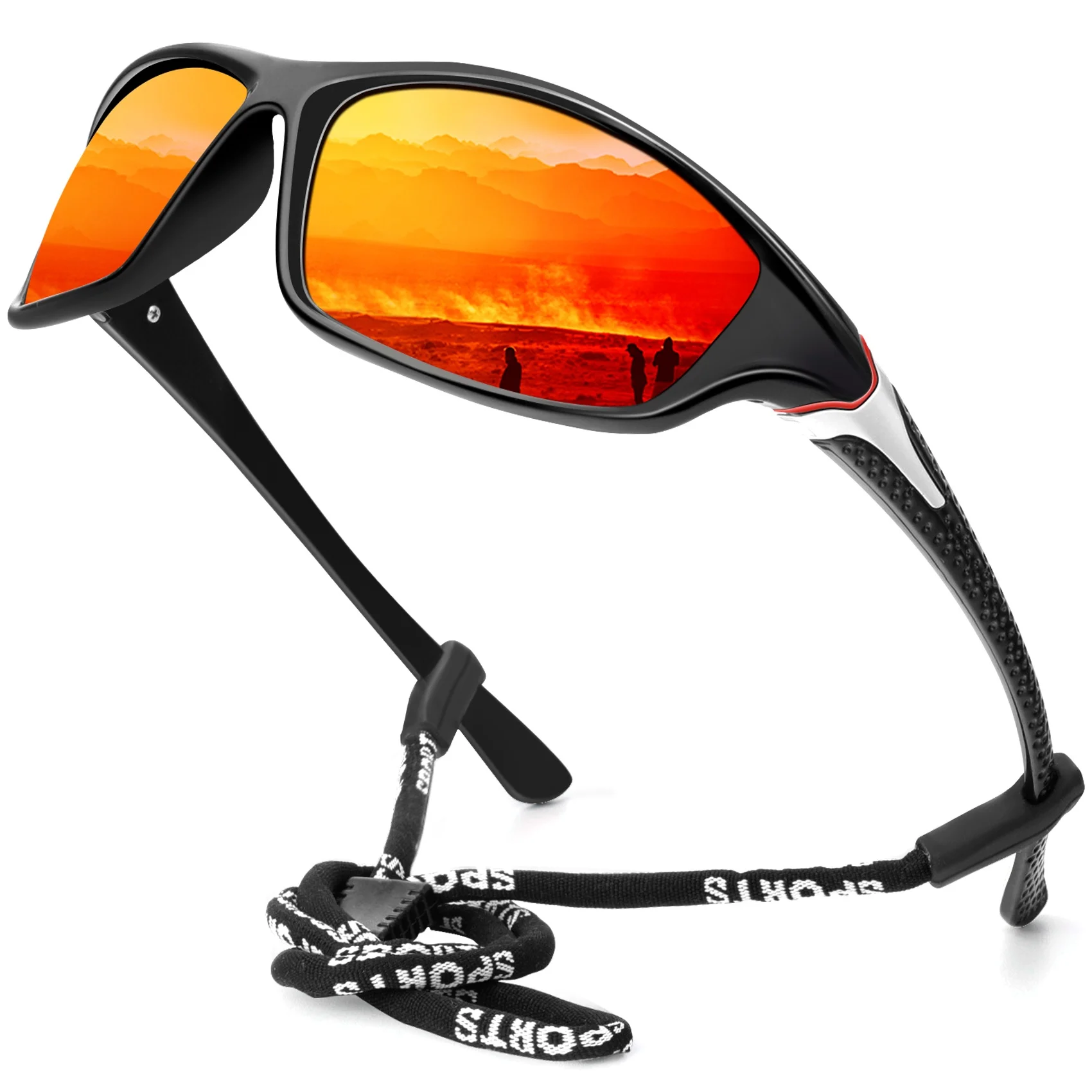 New Square Sports Polarized Cycling Sunglasses Men Fashion Outdoor Sun Glasses Shades UV Protection Driving Fishing Sunglasses