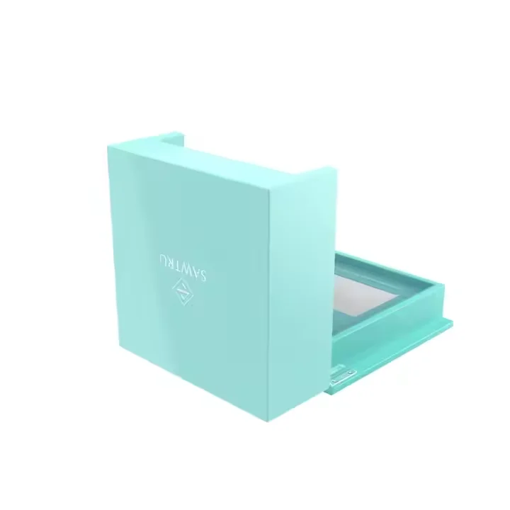 Custom Logo Blue MDF Wood Arabic Perfume Bottle Gift Boxes Wooden Perfume Box Luxury Premium Perfume Gift Box Packaging