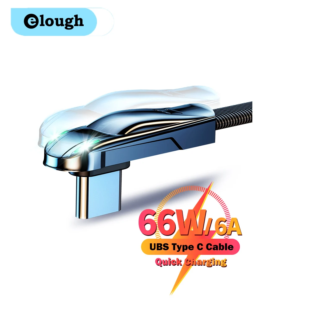 90 Degree type c cable for huawei usb c super fast charger 66w type c charging 6a quick charge cable