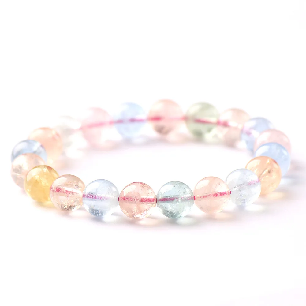 Natural Morgan Stone Bracelet candy color Morgan stone factory wholesale natural crystal jewelry Amoy source