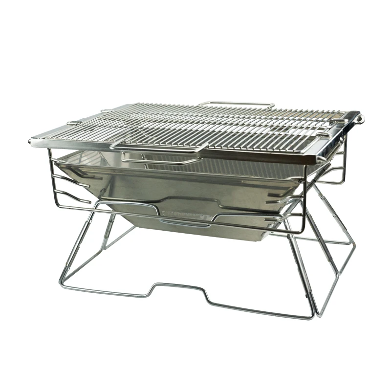 Outdoor charcoal grill stainless steel grill durable folding easy to assemble grill