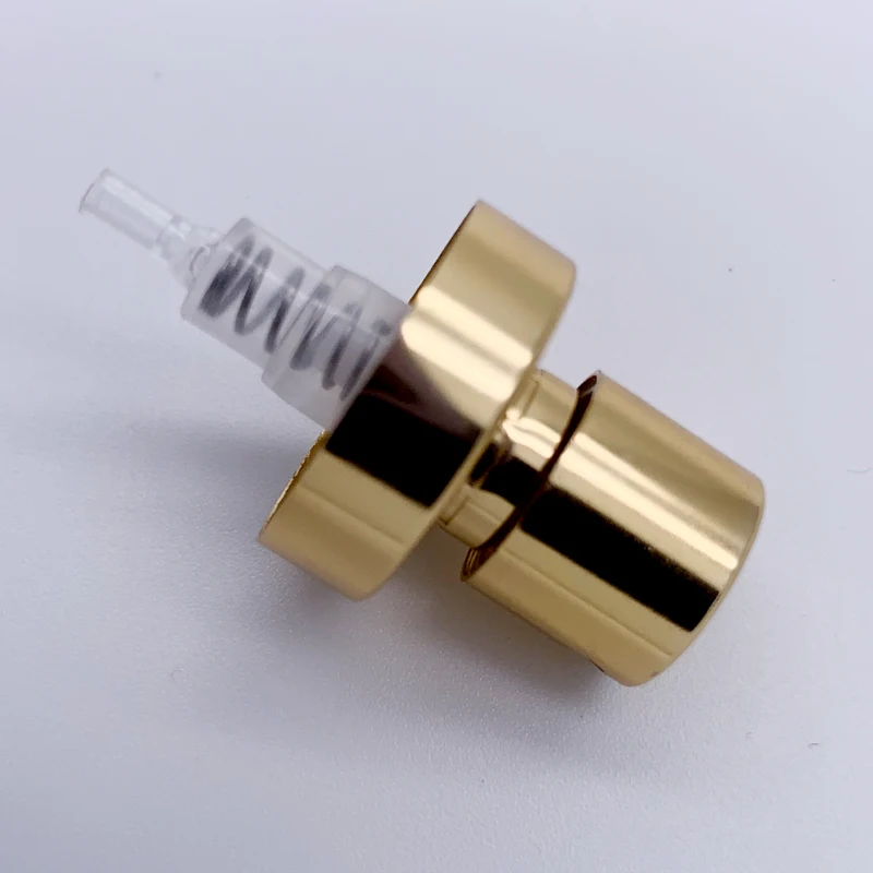15mm aluminium gold silver  perfume crimp sprayer pump with collar and cap