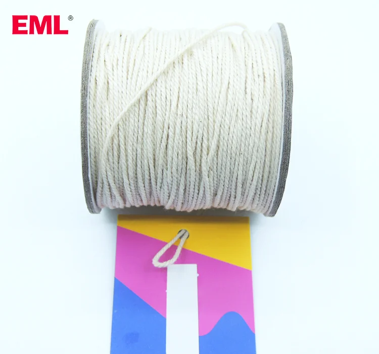 Hot Sale elastic thread jump rope natural white twisted cord polyester Macrame Cord for wholesale