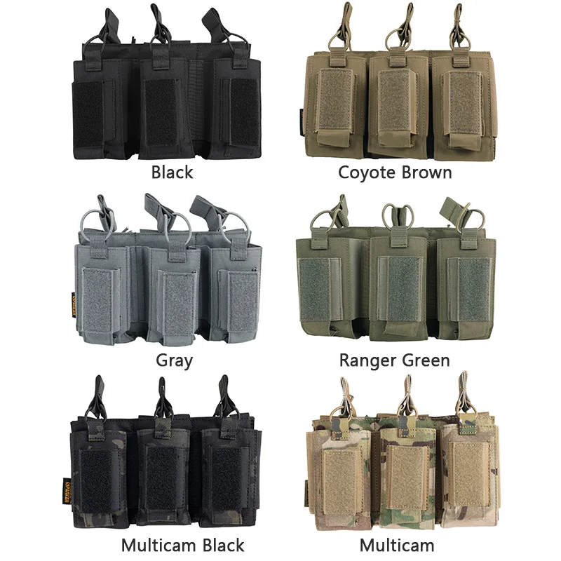 Multicam Cordura Double-Stack triple  AR 5.56mm tactical magazine pouch