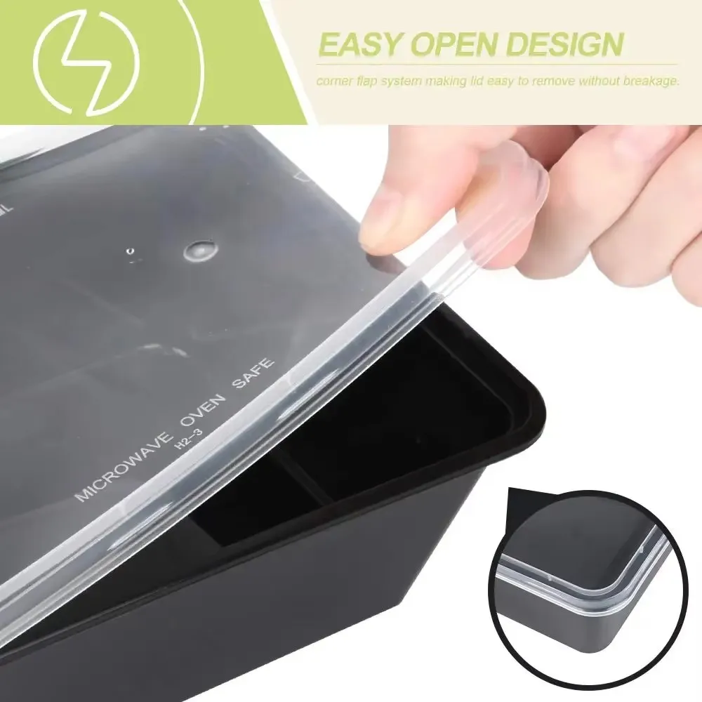 Disposable Food Boxes With Lid lunch Food Packing Box Microwavable Food Storage Box Kitchen Refrigerator Storage Container