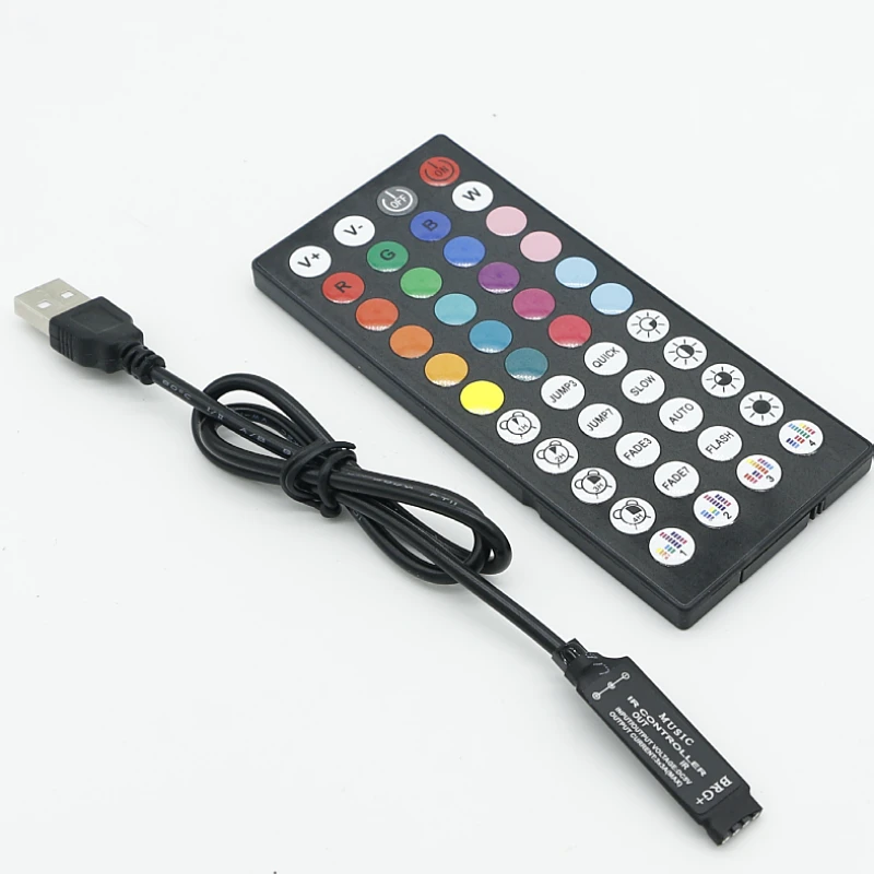 Лидер продаж RGB светодиодные полосы дистанционного управления DC 5 В 12 44 клавиши светодиодный диммер для SMD 5050 3528 2835 Светодиодные света