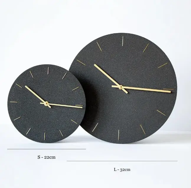 Round circle diameter wall wood cork clock for bedroom home decoration clocks