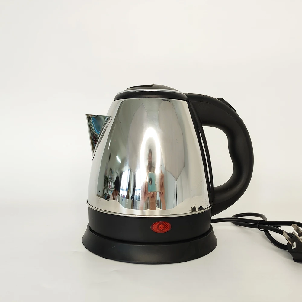 2023 Top Sale  Kitchenware Electric  China Polished Kettle 1.2 Liter with 360 Rotation Good Heating Plate Kettle