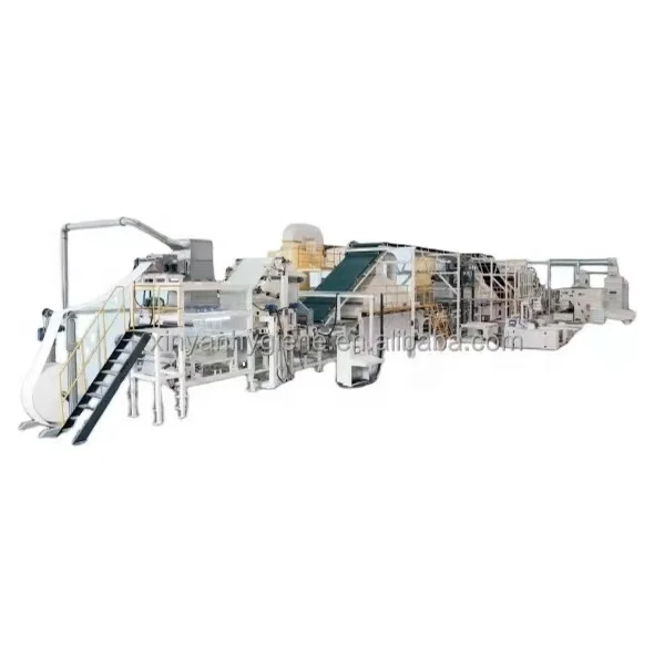 1200mm Full automatic 3-in-1Airlaid paper+ATB nonwoven machine SAP PAPER lamination Production Line for Diaper