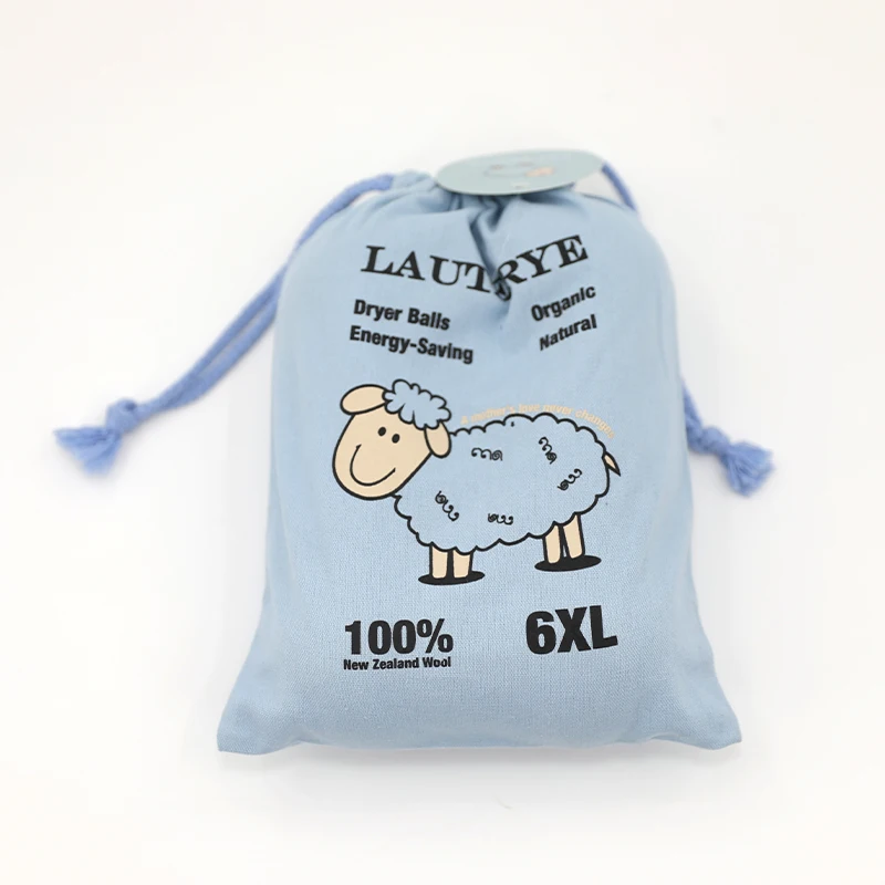 Wholesale trending products new arrival wholesale 6 pack eco friendly wool dryer balls with cotton bag cute wool dryer balls