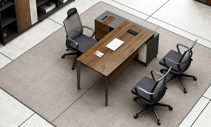 Design Luxury Durable Modern Executive Manager Reception Office Furniture L Shaped Office Computer Desk Table