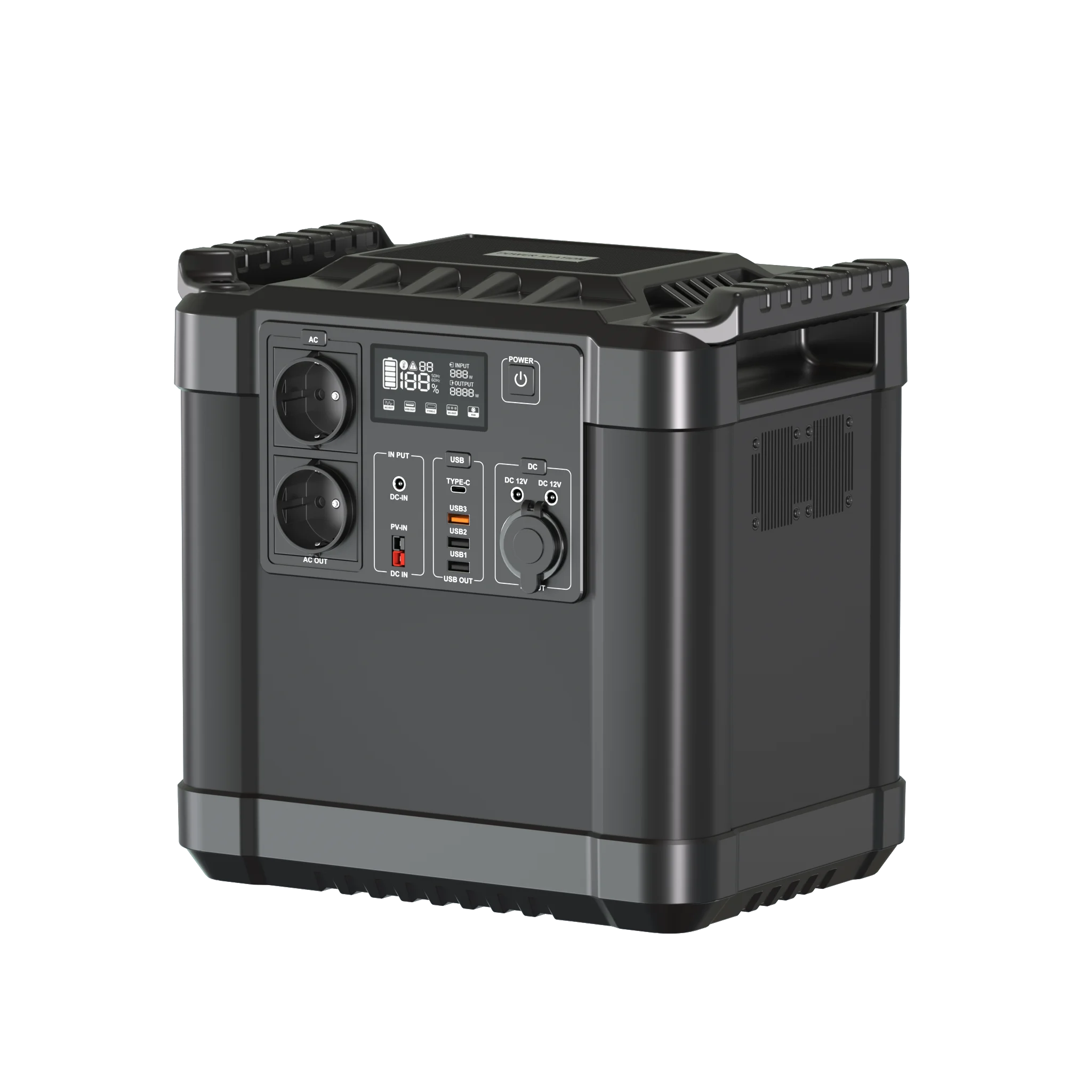 Portable power station solar generator 2000w Lifepo4 portable bank battery for outdoor home camping