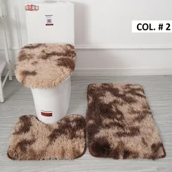 3PCS Toilet Mat Set Christmas Bathroom Non-Slip Rug And Lid Toilet Cover