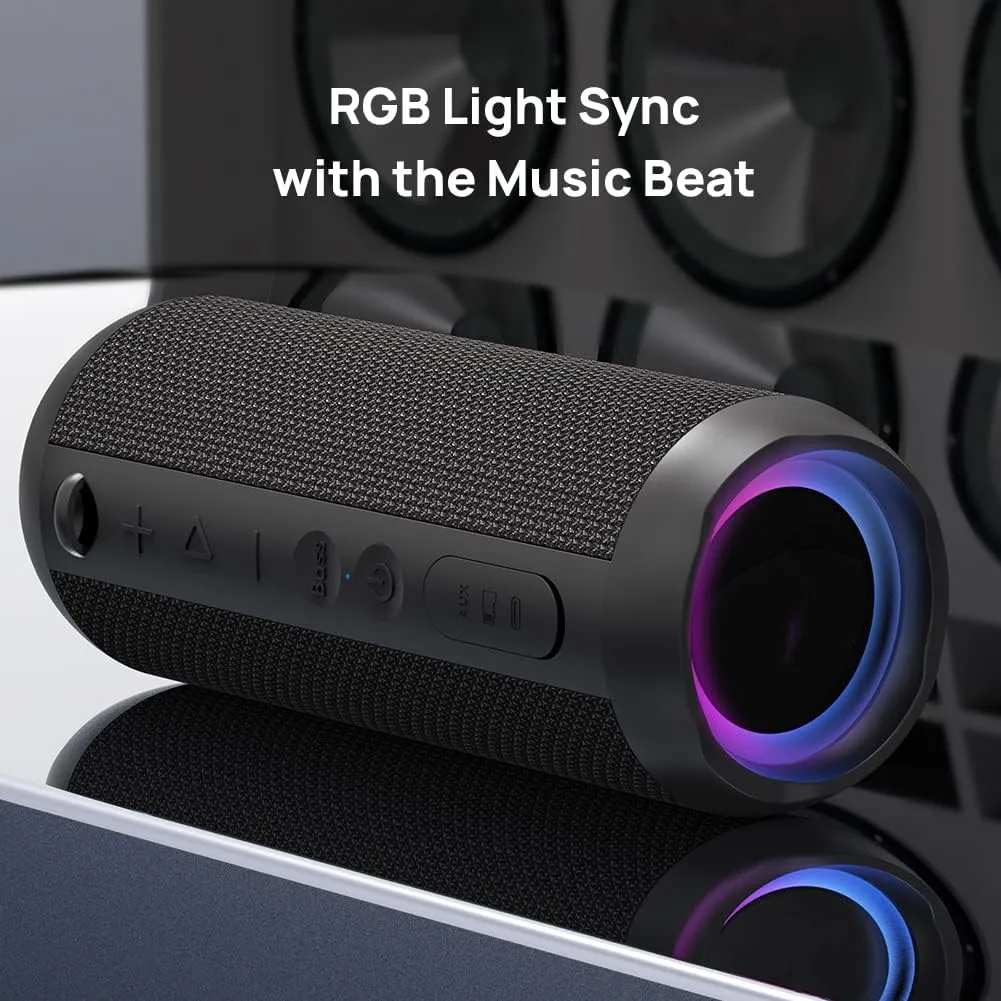 Portable Speaker 30W Dual Pairing True Wireless Stereo HD Sound IPX7 Waterproof Outdoor Sport Shower Wireless Speaker