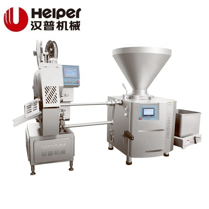High output automatic sausage making equipments stuffer clipper clipping twisting machine