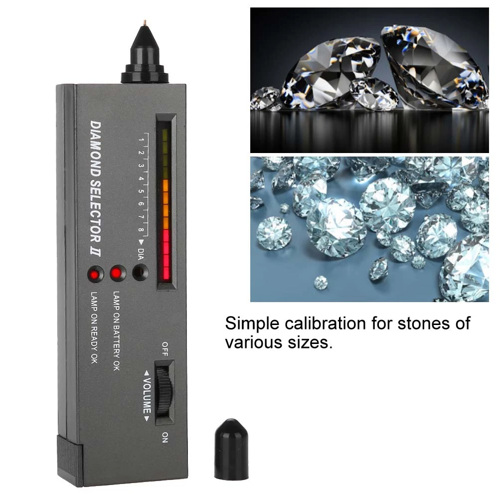 Professional Diamond Tester Gemstone Gem Selector High Accuracy Jewelry Tool LED Gold Indicator Test Pen Jewelry Tools