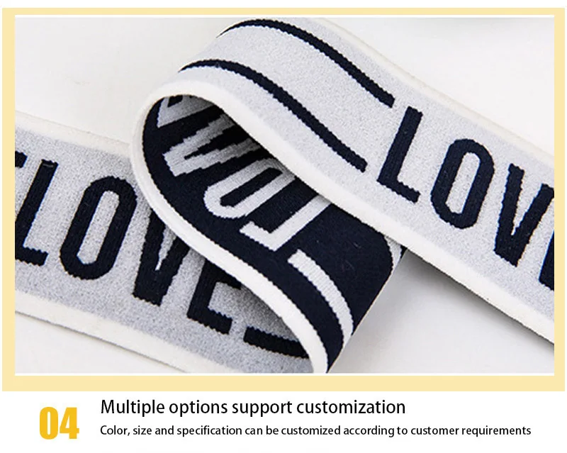 Прямая поставка с завода нейлоновая цветная эластичная лента жаккардовая широкая шириной 4 см