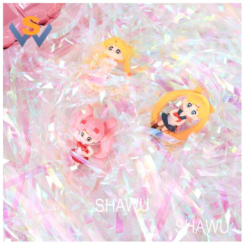 High Quality Rainbow Party Decoration Backdrop Metallic Foil Tinsel Fringe Curtains for Wedding Decoration