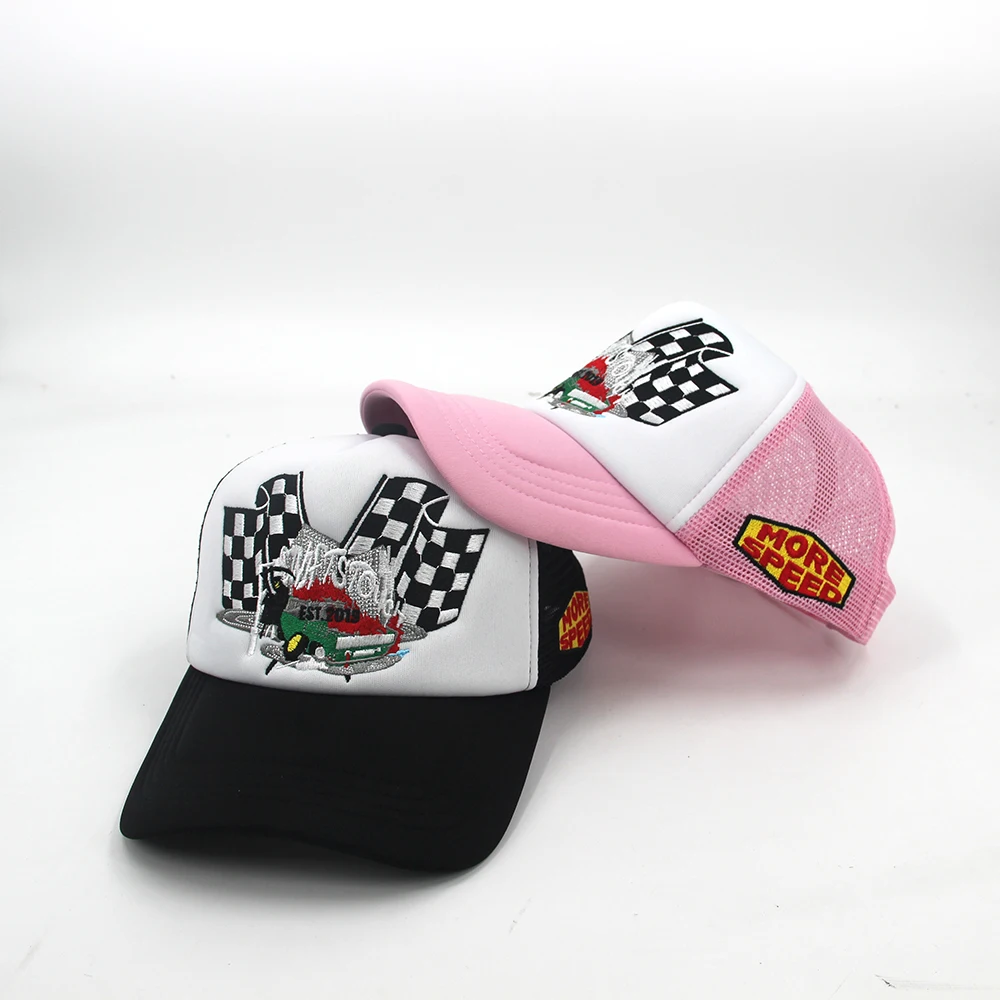 Fashion Plaid Trucker Cap Men Women Classic Checkerboard Pattern Trucker Hat Sunscreen Sports Custom Cap