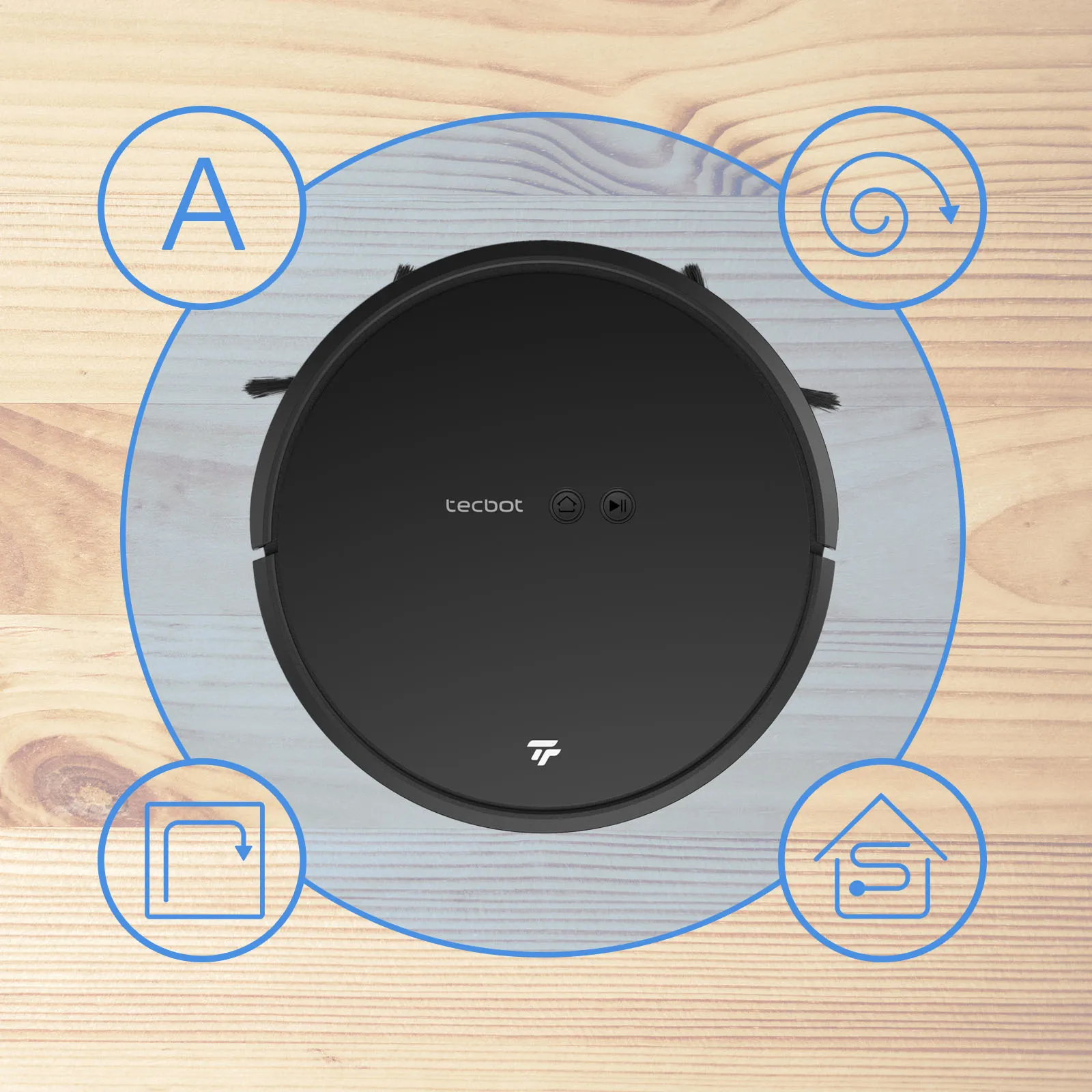 Robot Vacuum Cleaner, 1800Pa Strong Suction, Quiet, Self-Charging Robotic Vacuum Cleaner, Using Inertial Navigation System