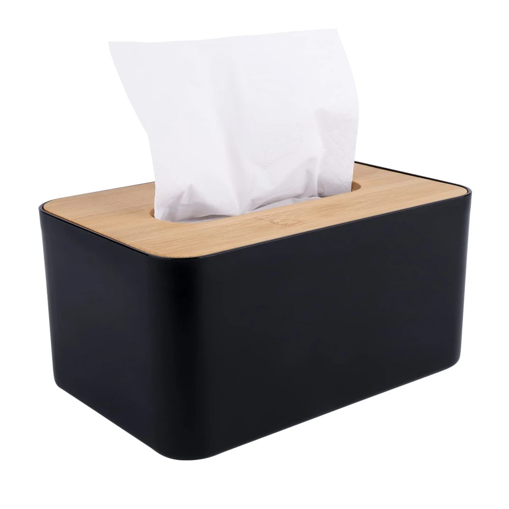 Eco-friendly Paper Tissue Box Holder Paper Towel Case Car Tissue Box Cover Decor Bamboo
