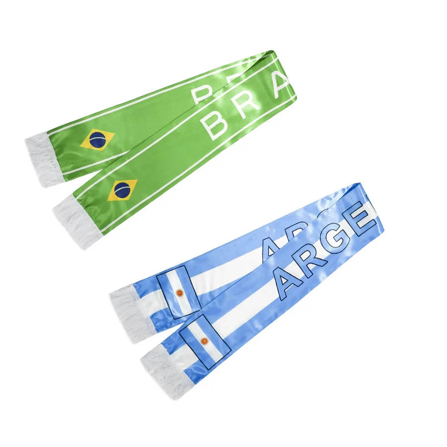 Custom Printed Football Scarf Soccer Fan Scarf Flag Cheap World Country France Flag Scarf