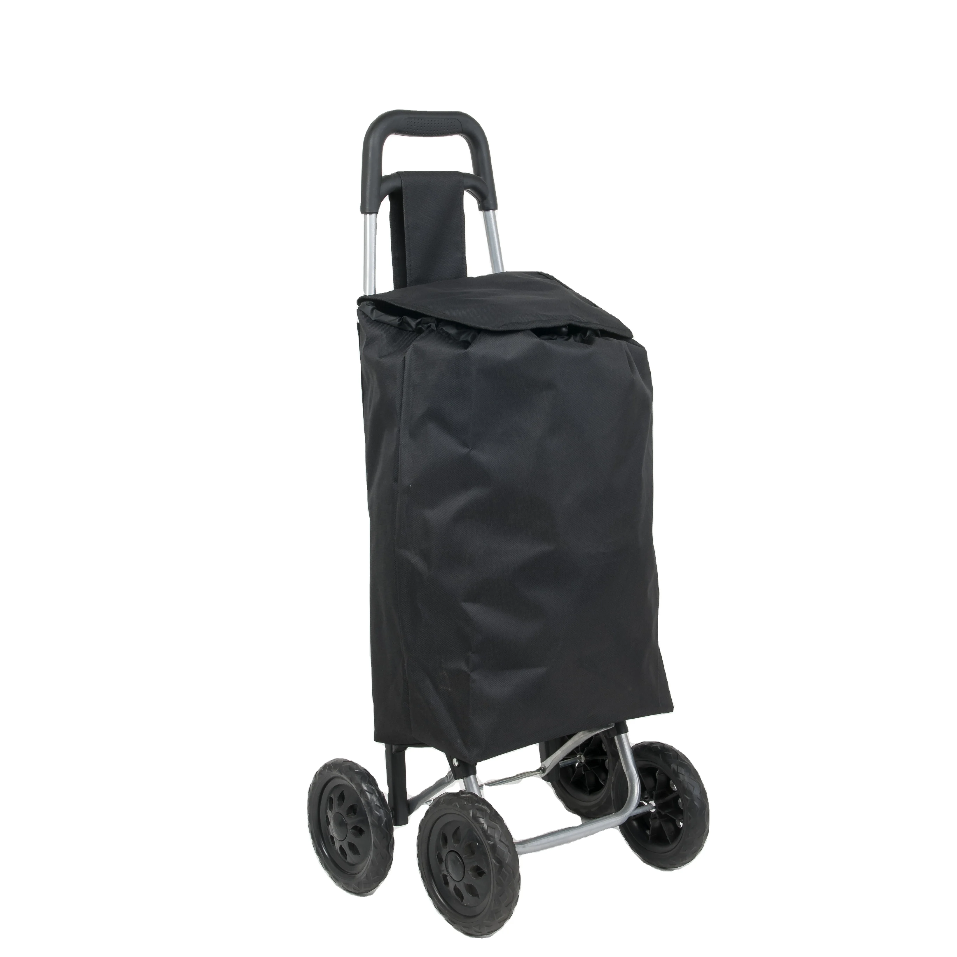Recycle Multifunctional Big Wheel Shopping Trolley 4 Wheels Wholesale Shopping Carts Manufacture