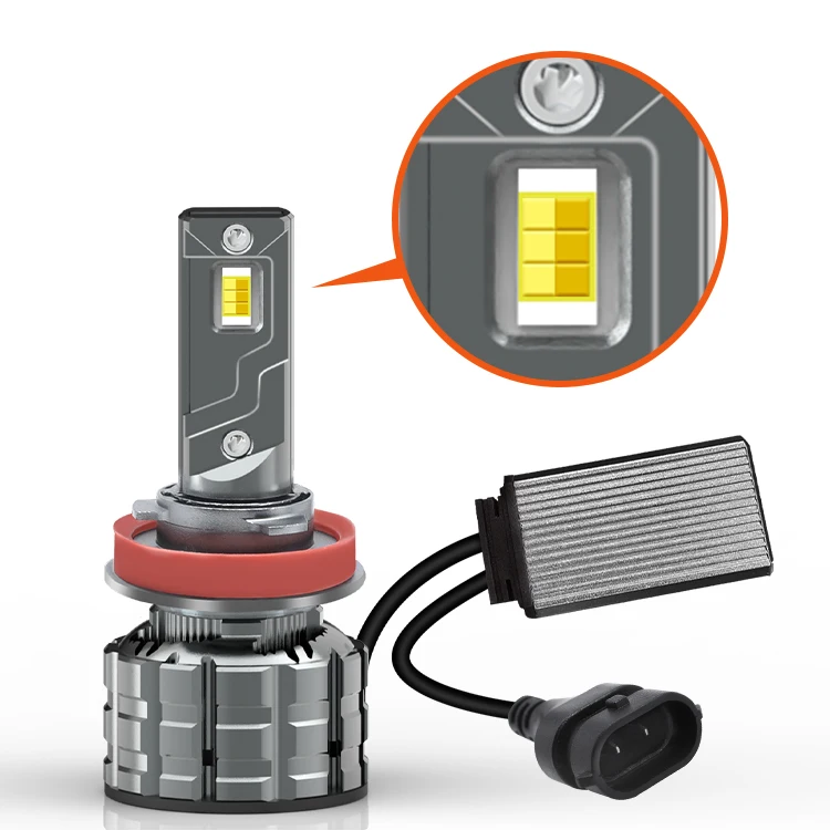 Universal Auto h7 100w Led Headlight Bulb CSP 3570 4500 6000 8000k 3 Color h4 Car Led Headlight With Lamp Base Adapter Socket